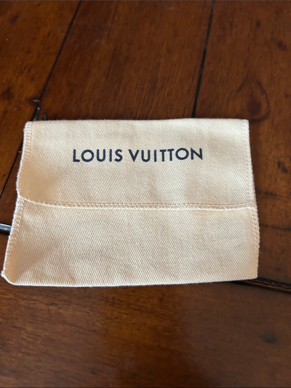 Louis Vuitton Beige Logo Drawstring Pouch